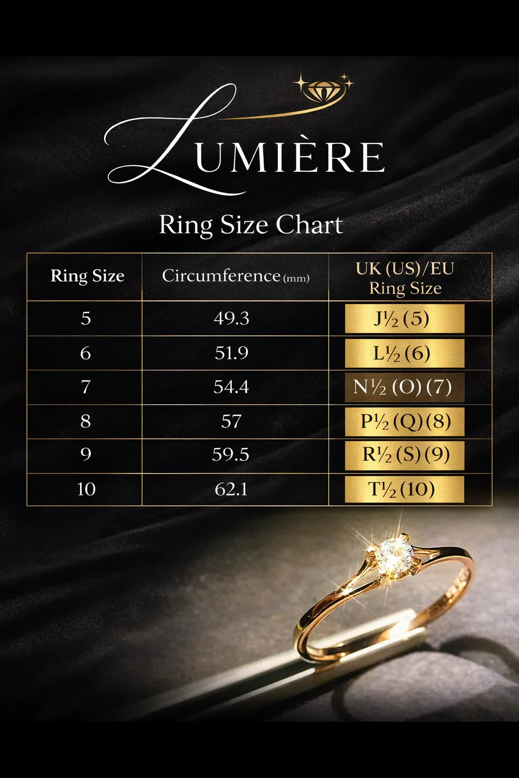 Minimalist Cubic Zirconia Ring - Lumière