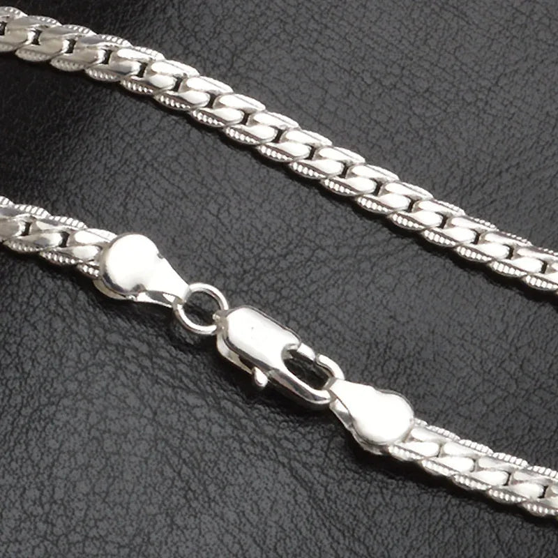 Silver Color Luxury Chain Necklace (5mm) - Lumière