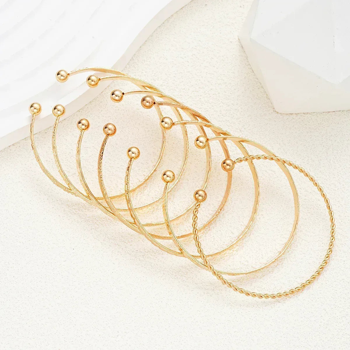 Essential Gold Heart Bracelet Set - Lumière