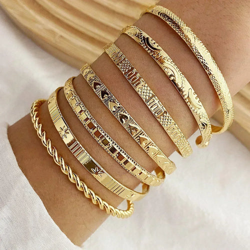 Essential Gold Heart Bracelet Set - Lumière