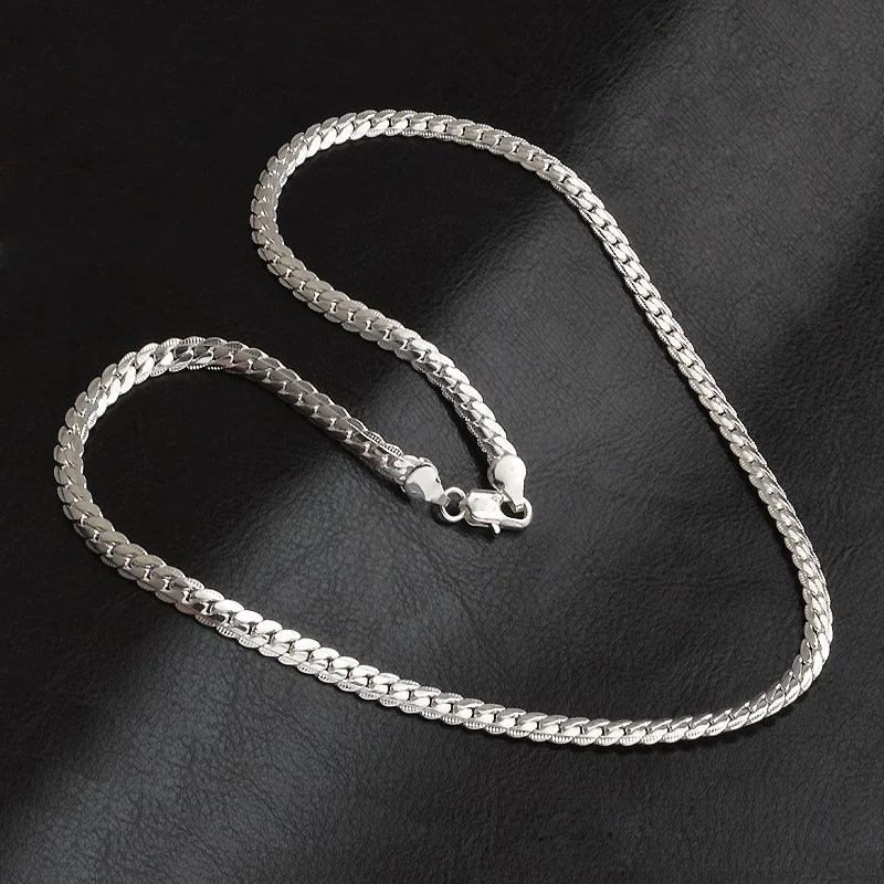 Silver Color Luxury Chain Necklace (5mm) - Lumière