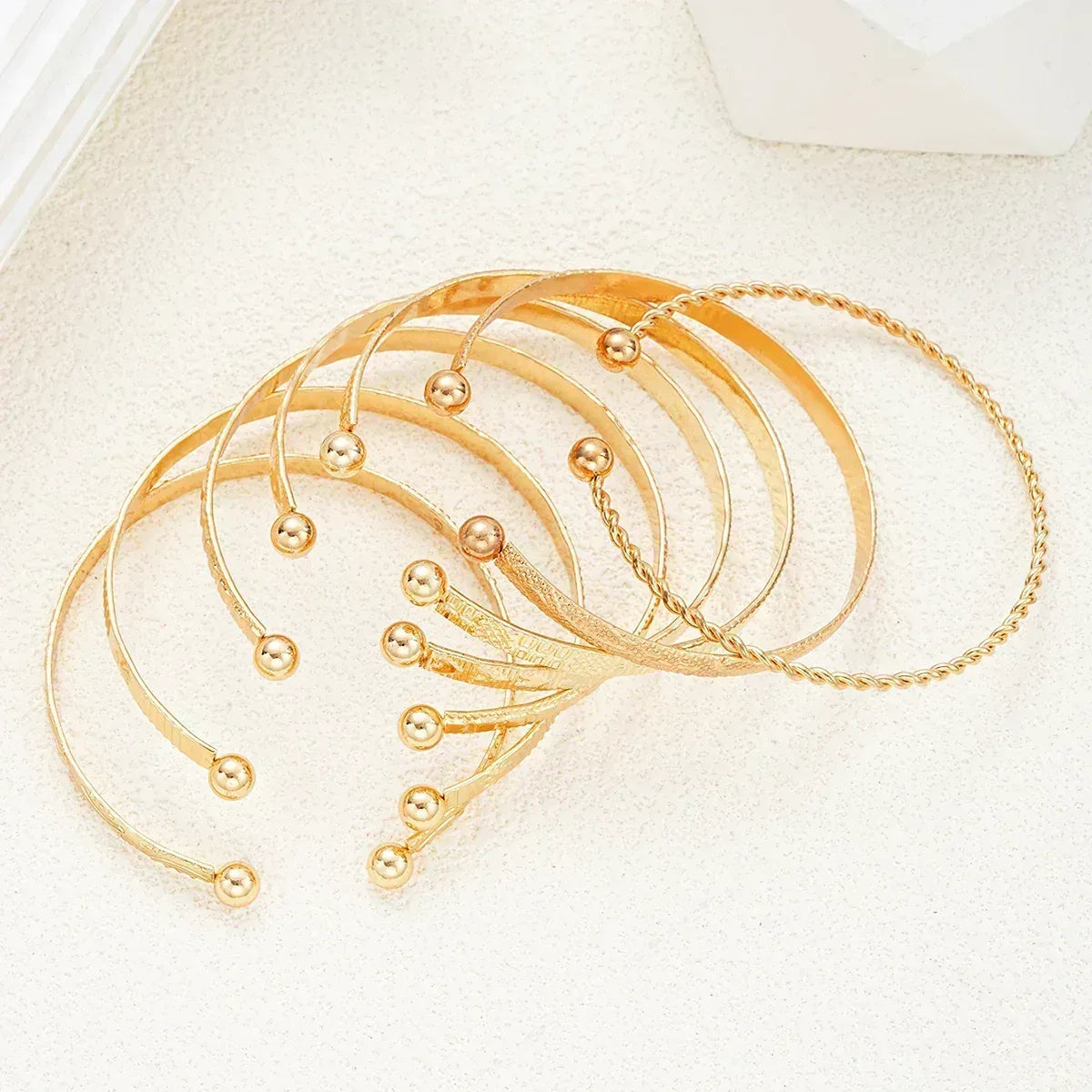 Essential Gold Heart Bracelet Set - Lumière
