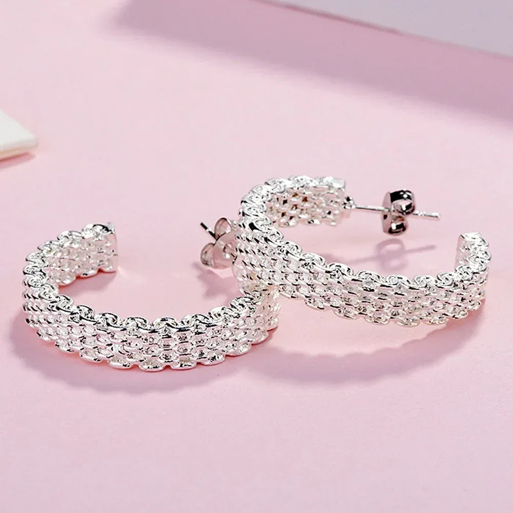 Silver Charm Stud Earrings - Lumière