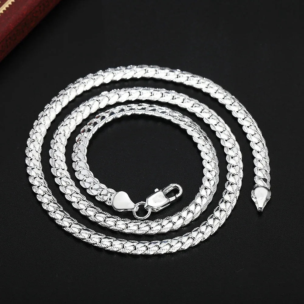 Silver Color Luxury Chain Necklace (5mm) - Lumière